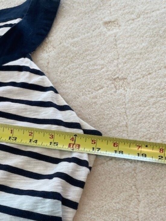 TOMMY BAHAMA Sleeveless Blue White Striped w/Tropical Print Cotton Dress MEDIUM - Picture 9 of 14